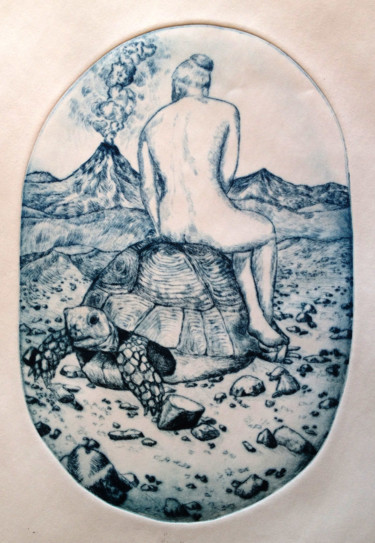 Printmaking titled "un long voyage" by Mélissa Tresse, Original Artwork, Engraving