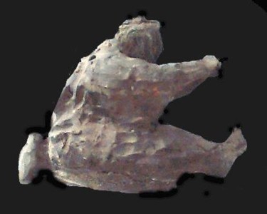 Sculpture titled "Guerreiro sacando e…" by Aldo Luiz De Paula Fonseca, Original Artwork, Other