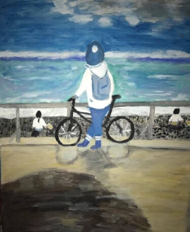 Peinture intitulée "Promenade  des angl…" par Soisic, Œuvre d'art originale, Acrylique