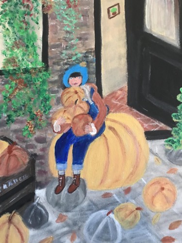 绘画 标题为“Les citrouilles” 由Soisic, 原创艺术品, 丙烯