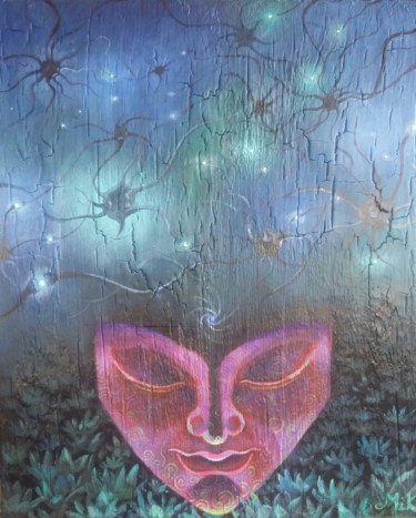 Peinture intitulée "60000 pensées" par Mikel Richard (Mik'Art), Œuvre d'art originale, Acrylique