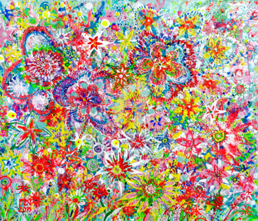 绘画 标题为“FLOWERS” 由Natalia Kuruch, 原创艺术品, 丙烯
