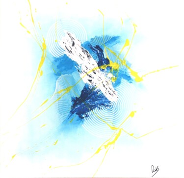 Schilderij getiteld "IMPULSION" door Rick Smith, Origineel Kunstwerk, Acryl Gemonteerd op Frame voor houten brancard