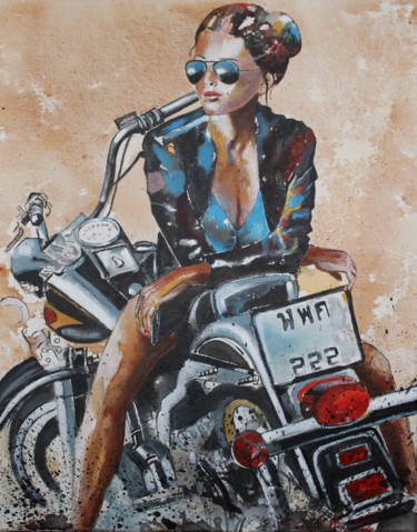 Schilderij getiteld "Let's do it." door Donatella Marraoni, Origineel Kunstwerk, Olie