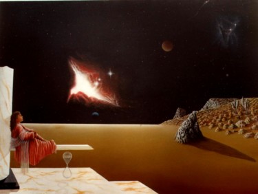 Pintura intitulada "NASCIMENTO (BIRTH)" por Cassiano Lima, Obras de arte originais, Óleo Montado em Painel de madeira