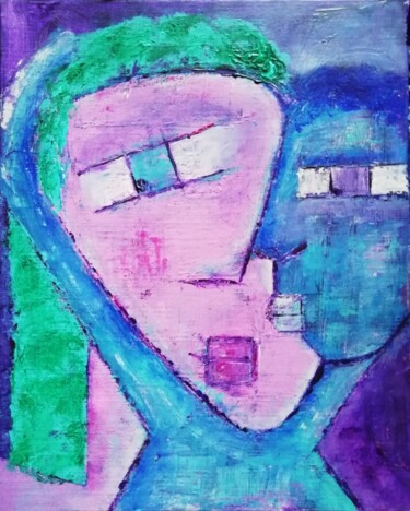 Peinture intitulée "L'invitation" par Sophie Maugin, Œuvre d'art originale, Acrylique Monté sur Châssis en bois