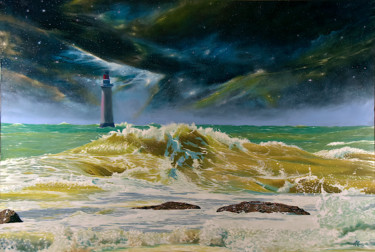 绘画 标题为“Le Phare” 由Goran Vojinovic (VoG), 原创艺术品, 油