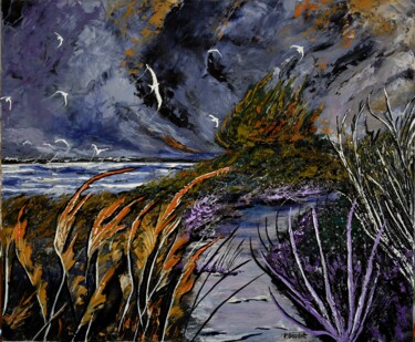 Peinture intitulée "L'envol" par Pascal Baudot, Œuvre d'art originale, Huile