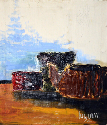 Pittura intitolato "COCCI DI CASA 1972" da Peppeluciani, Opera d'arte originale, Olio