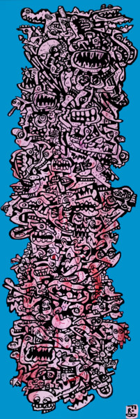 Pittura intitolato "mugmaw" da Frob, Opera d'arte originale, Acrilico