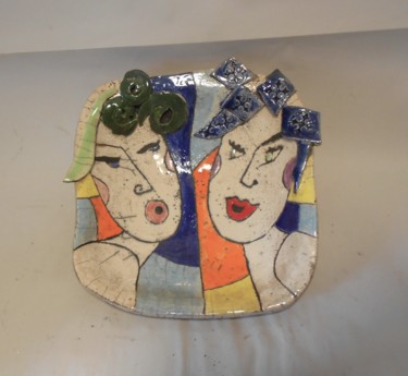 Design intitulée "duo femmes" par Armelle Colombier, Œuvre d'art originale