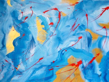 Schilderij getiteld "CONTEMPLATION" door Rick Smith, Origineel Kunstwerk, Acryl Gemonteerd op Frame voor houten brancard