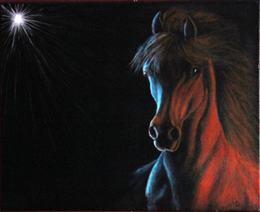 Peinture intitulée "303 - Cheval de feu" par Gdlapalette, Œuvre d'art originale, Acrylique Monté sur Châssis en bois