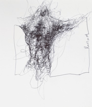 图画 标题为“Ikarus (1)” 由Stephan Rodriguez Warnemünde, 原创艺术品, 圆珠笔