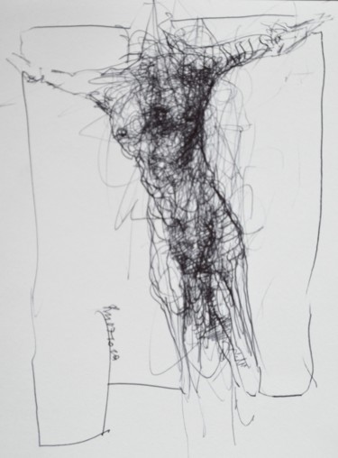 图画 标题为“Ikarus (3)” 由Stephan Rodriguez Warnemünde, 原创艺术品, 圆珠笔