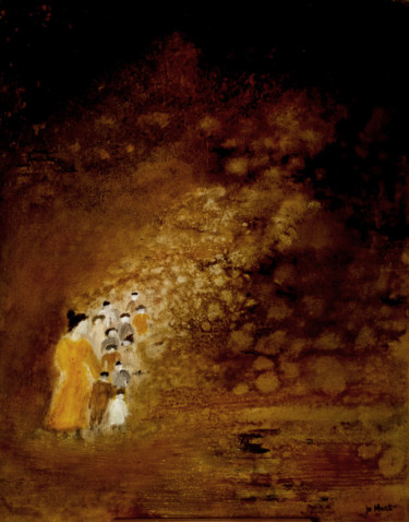 Painting titled "Regarde enfant! Reg…" by Jo Marti, Original Artwork, Oil