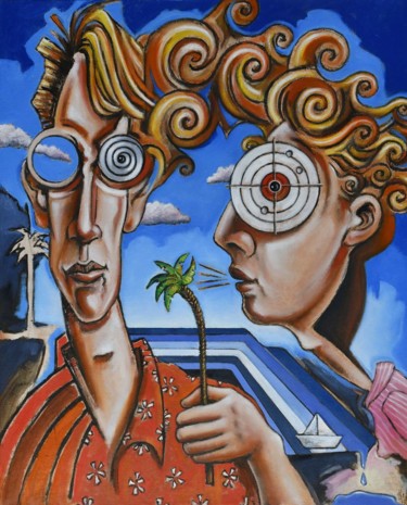 Peinture intitulée "Zéphyr" par Pascal Buffard, Œuvre d'art originale, Huile