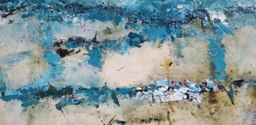 Peinture intitulée "Impression bleue" par Pjc, Œuvre d'art originale, Huile
