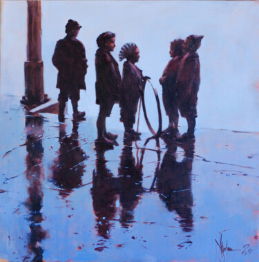 Painting titled "Aliens." by Igor Shulman, Original Artwork, Oil