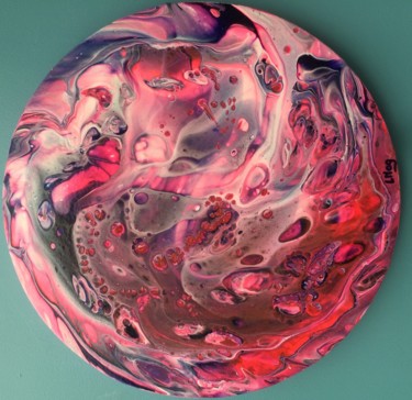 Peinture intitulée "Pink Bubbles" par Laurent Magrez (LMag), Œuvre d'art originale, Acrylique