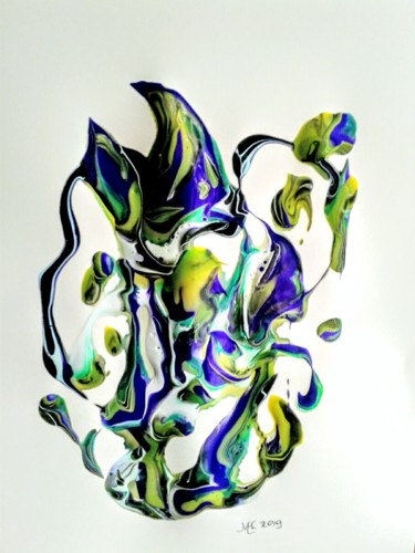 Schilderij getiteld "Geen" door Marianne Huizinga, Origineel Kunstwerk, Gouache