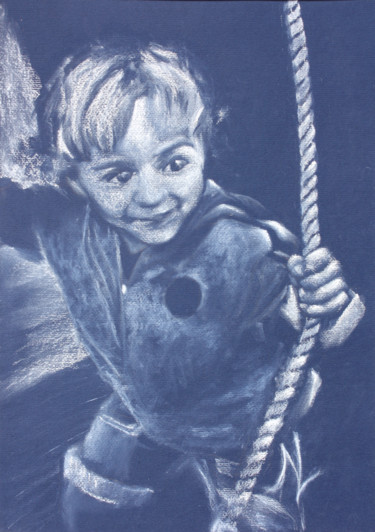 Pintura titulada "Petit marin" por Natalia Laletina, Obra de arte original, Pastel