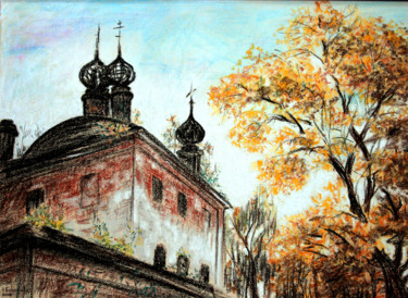 Pintura titulada "L'automne. Осень" por Natalia Laletina, Obra de arte original, Pastel