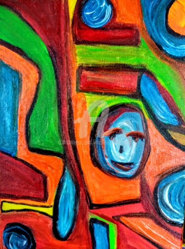 Peinture intitulée "Les sens" par Tomy, Œuvre d'art originale, Acrylique