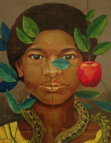 Eden IV, the challenge Peinture intitulée "Eden IV, the challe…" par Benedict Olorunnisomo, Œuvre d'art originale, Acrylique