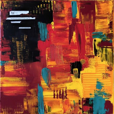 Painting titled "Uncertain" by Ludwika Pilat, Original Artwork, Acrylic Mounted on Wood Stretcher frame