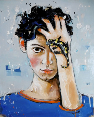 Peinture intitulée ".." par Catherine Cornec, Œuvre d'art originale, Huile