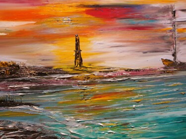 Peinture intitulée "Pharo borgio" par Pascal Jung, Œuvre d'art originale, Huile