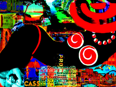 Digital Arts titled "Baigneuse en Proven…" by Patrice Fligny, Original Artwork, Digital Painting Mounted on Aluminium