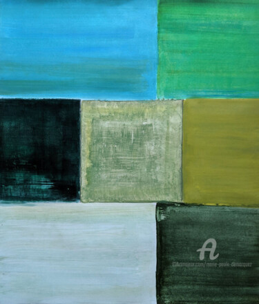 Peinture intitulée "States of Green" par Marie-Paule Demarquez, Œuvre d'art originale, Acrylique