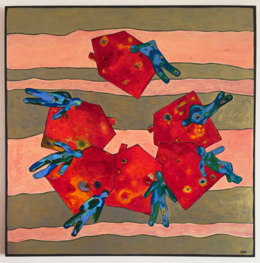 Peinture intitulée "My house" par Eva Rouwens, Œuvre d'art originale, Acrylique Monté sur Châssis en bois