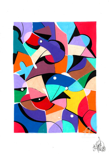 图画 标题为“Abstractitude” 由Art De Noé, 原创艺术品, 丙烯
