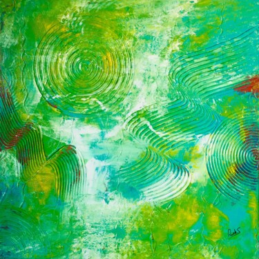 Schilderij getiteld "PENSIF" door Rick Smith, Origineel Kunstwerk, Acryl Gemonteerd op Frame voor houten brancard