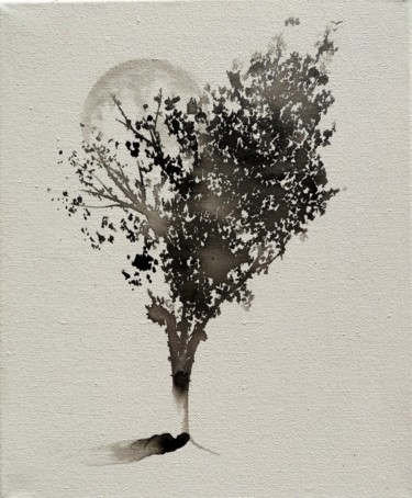 Peinture intitulée "Free shadow - encre…" par Clau Redier-Clément, Œuvre d'art originale, Encre