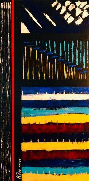 Peinture intitulée "CELLULES" par Pascale Rey-Texier, Œuvre d'art originale, Acrylique Monté sur Châssis en bois
