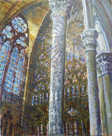 Peinture intitulée "Le pentacle entrevu…" par Philippe Lasselin, Œuvre d'art originale, Acrylique