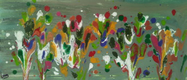 Peinture intitulée "Jardin japonais" par Laurent Magrez (LMag), Œuvre d'art originale, Acrylique