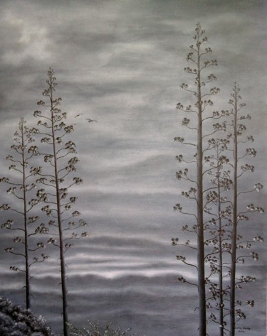 제목이 "arbres dans la mont…"인 미술작품 Christian Salaun로, 원작, 기름