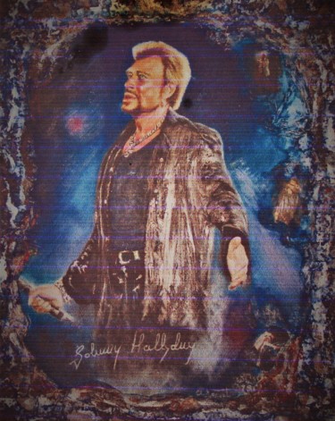 雕塑 标题为“Johnny Hallyday” 由Claude Maguet, 原创艺术品, 油