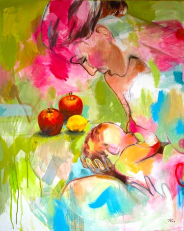 "Mother with Child" başlıklı Tablo Yan Vita tarafından, Orijinal sanat, Akrilik