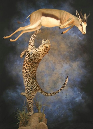 Schilderij getiteld "Tiger Hunting" door Vishal Gurjar, Origineel Kunstwerk, Acryl