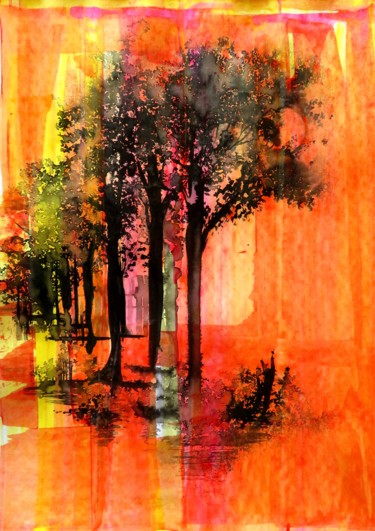 Painting titled "Brothers - encres m…" by Clau Redier-Clément, Original Artwork, Ink