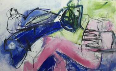 Déjeuner sur l’herbe 3 Peinture intitulée "Déjeuner sur l’herb…" par Christiane Sottile, Œuvre d'art originale, Pigments