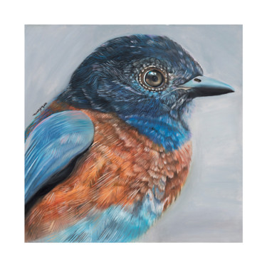 Painting titled "Bird" by Yan Wang, Original Artwork, Oil