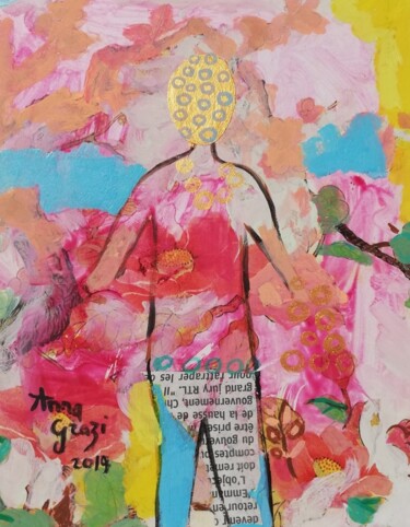 Peinture intitulée "Jeune homme dans le…" par Anna Grazi, Œuvre d'art originale, Acrylique