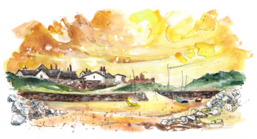 绘画 标题为“Anglesey Seascape 02” 由Miki De Goodaboom, 原创艺术品, 水彩